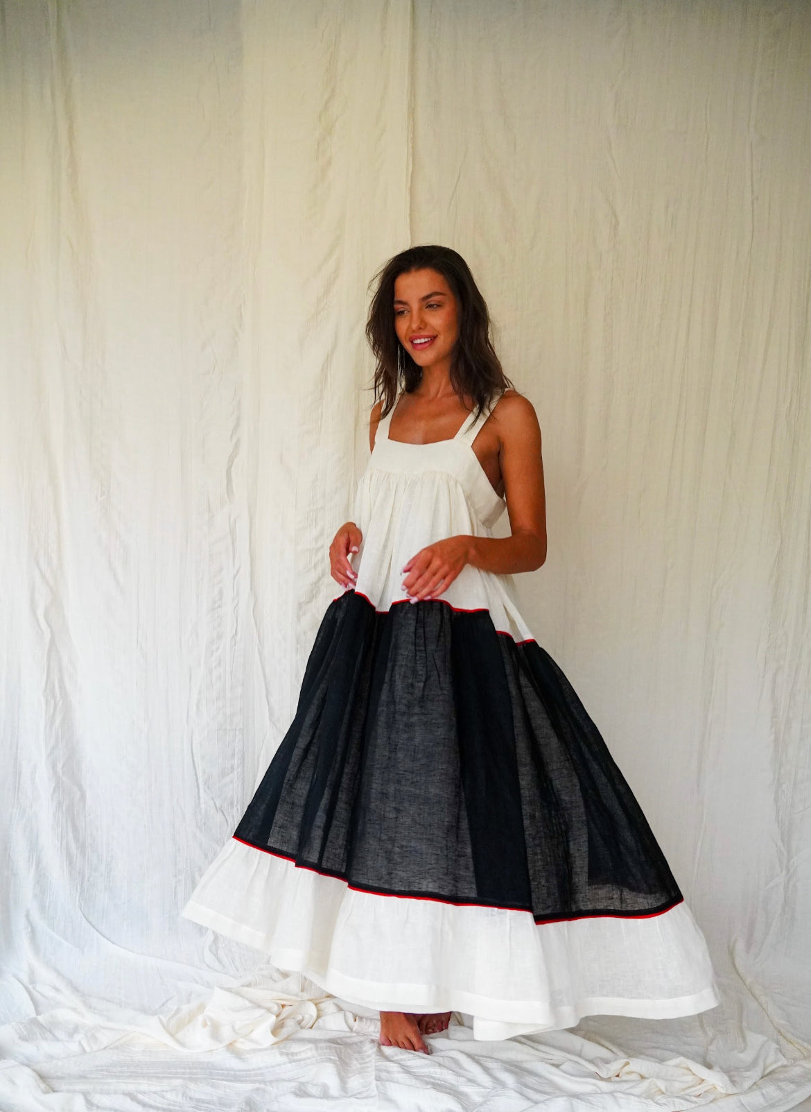 Summer black & white dress - SF233