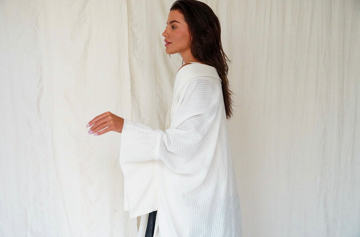 Summer off-white abaya - SF239