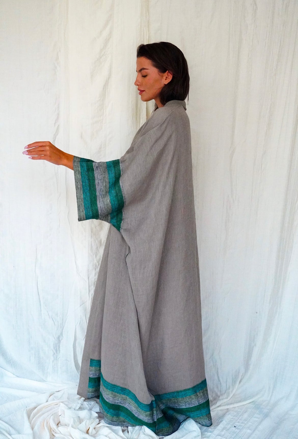 Summer grey abaya - SF2317