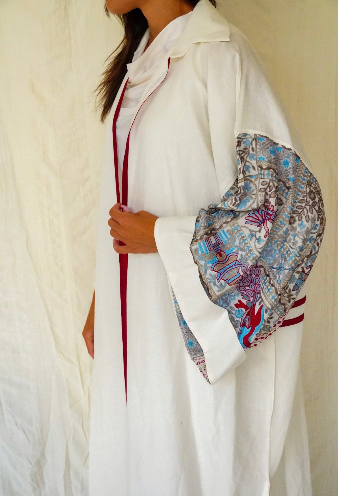 Summer white abaya - SF2323