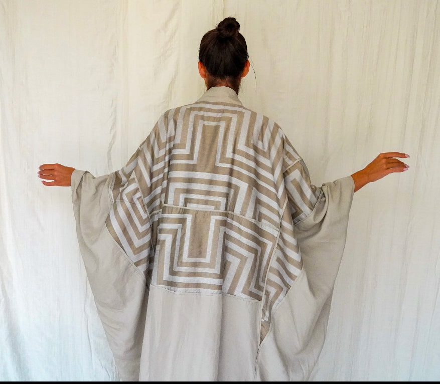 Summer dusty beige abaya - SF2327