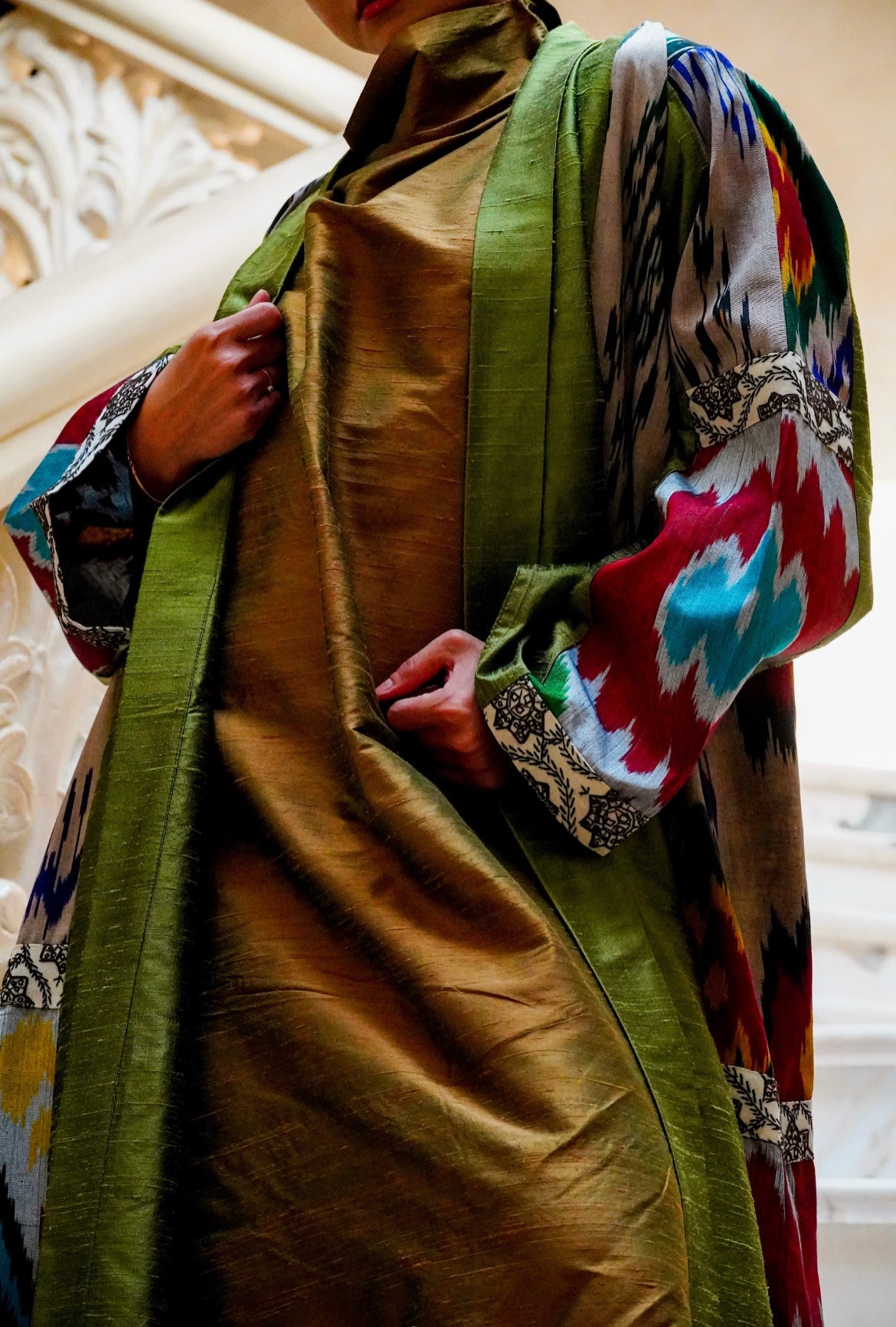 Summer green boho abaya