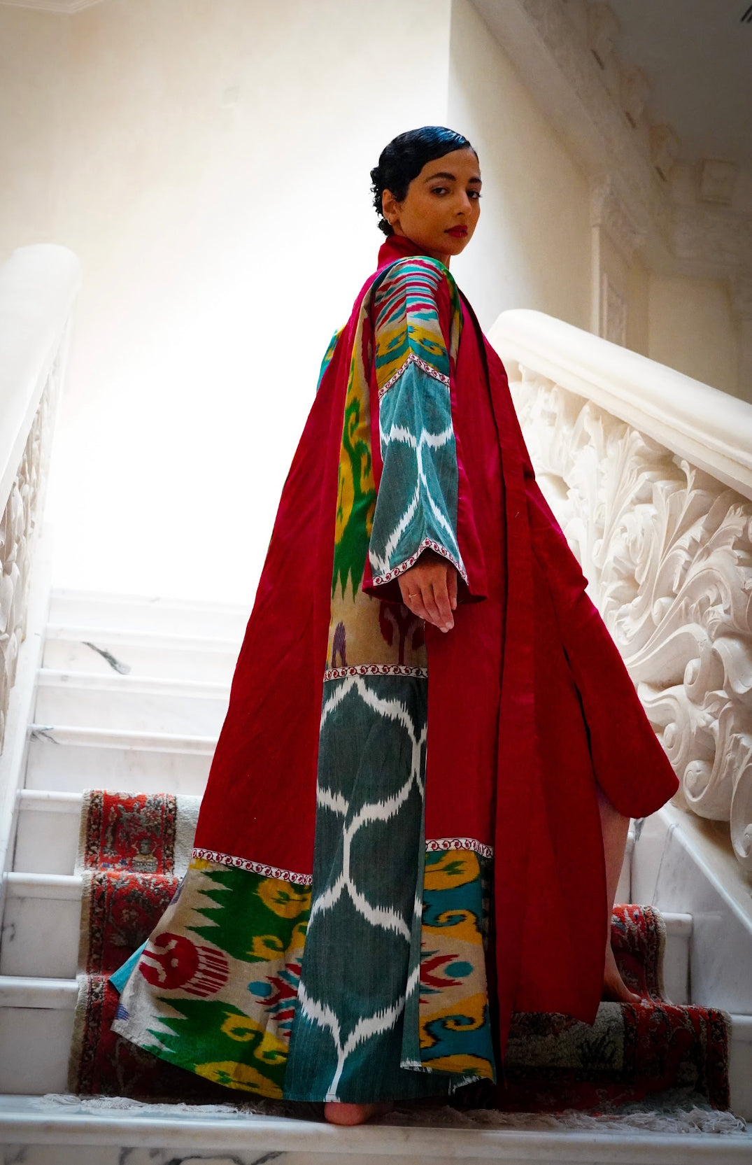 Summer pink boho abaya