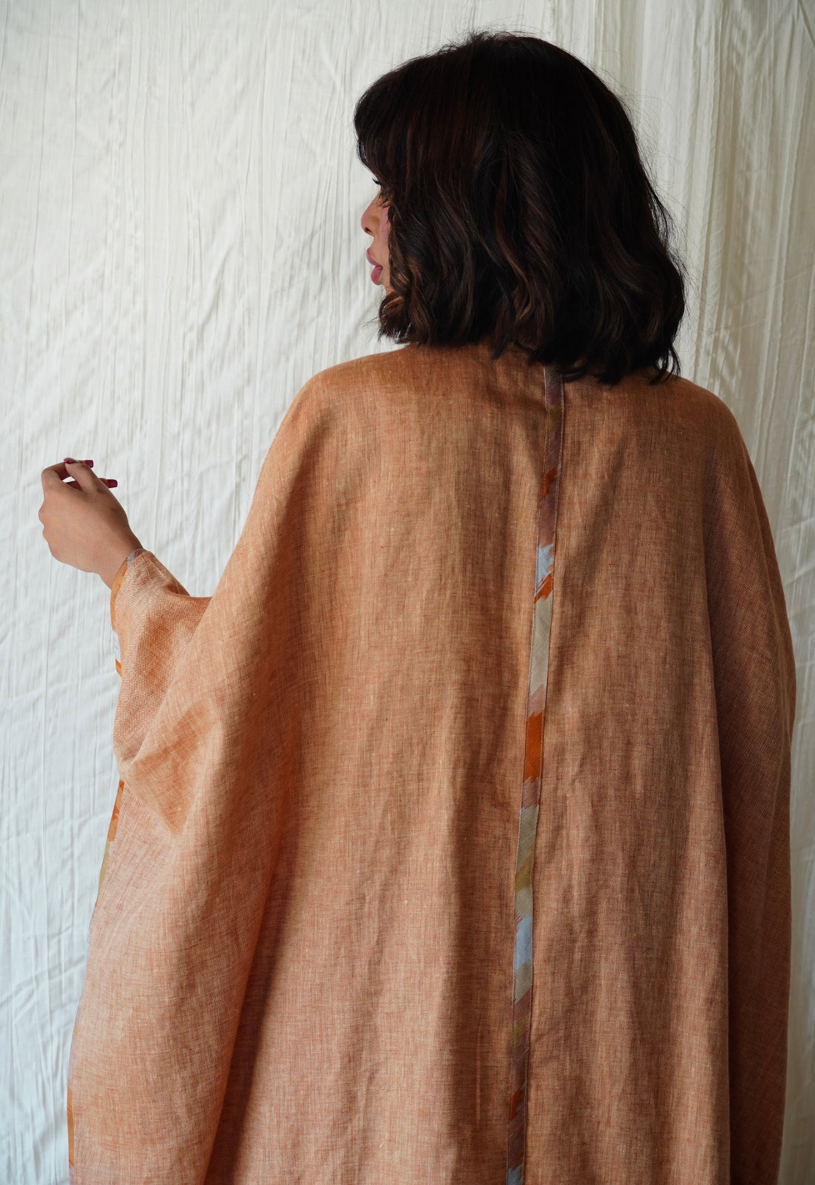 Classic orange abaya- OL-7