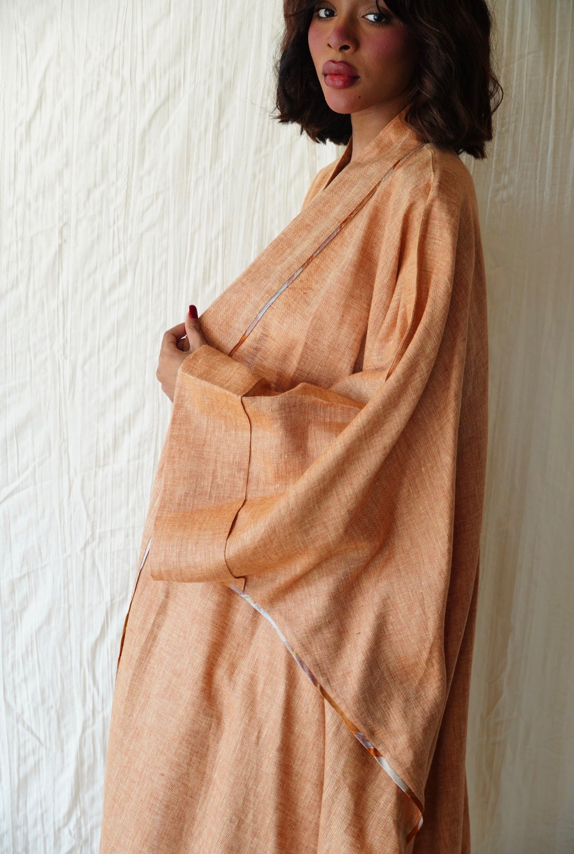 Light orange abaya - OL-8