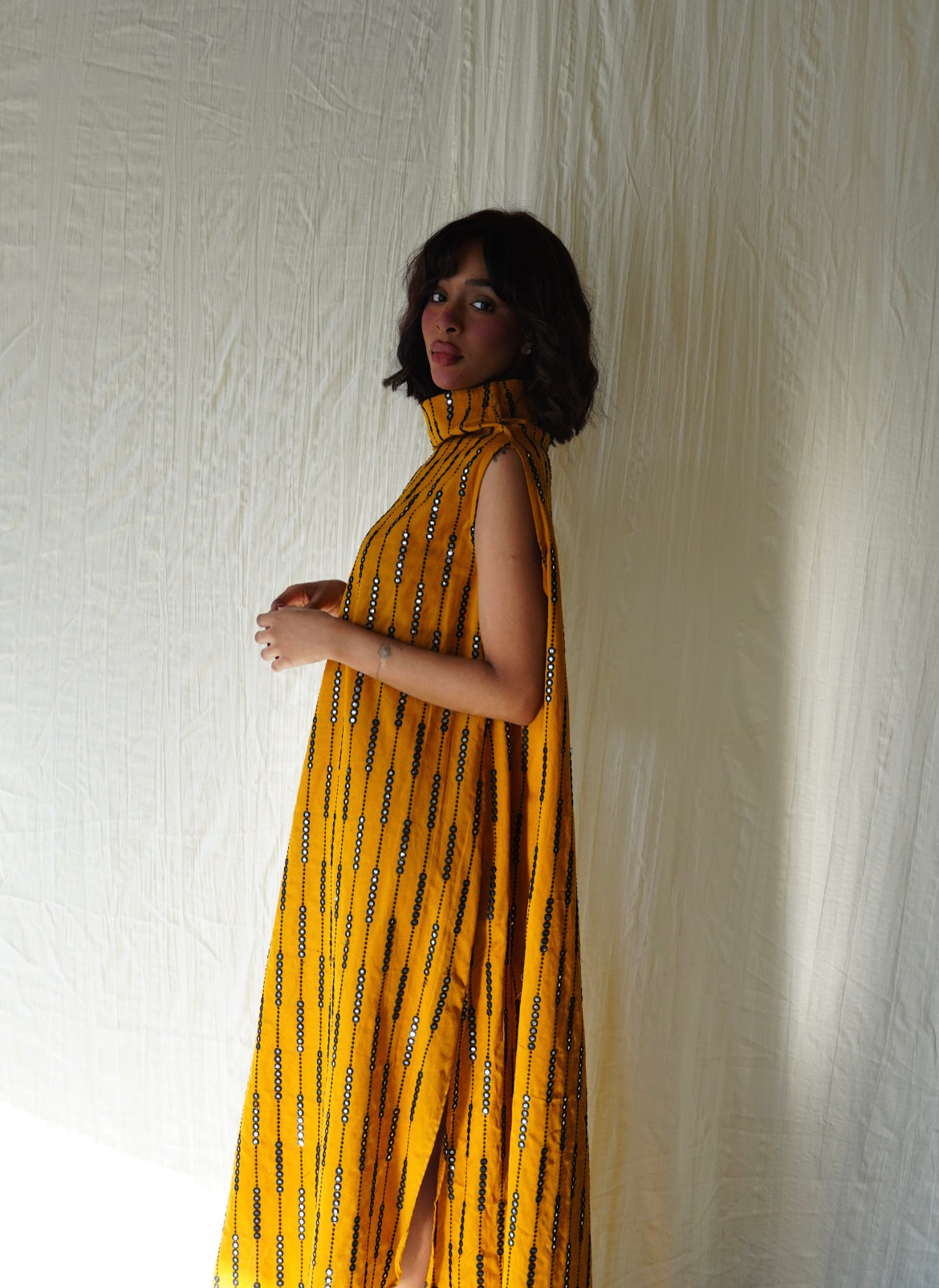 Mustard yellow dress