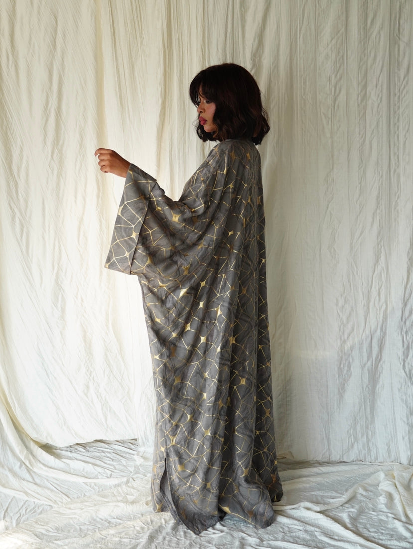 Summer washed silk abaya