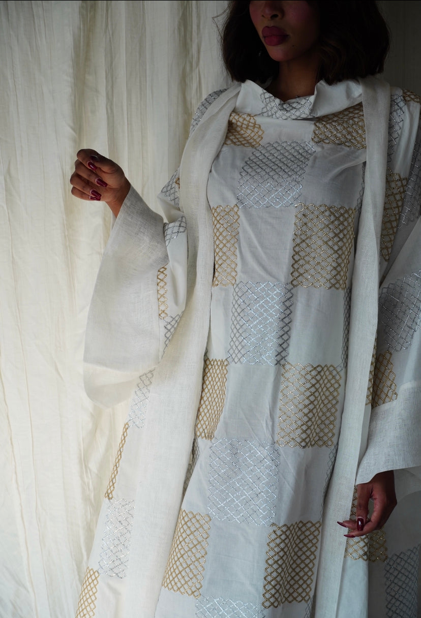 White & gold full set - OL-36