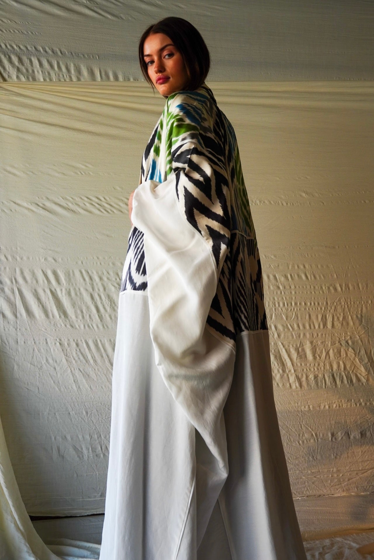 zigzag Over sized Summer Abaya
