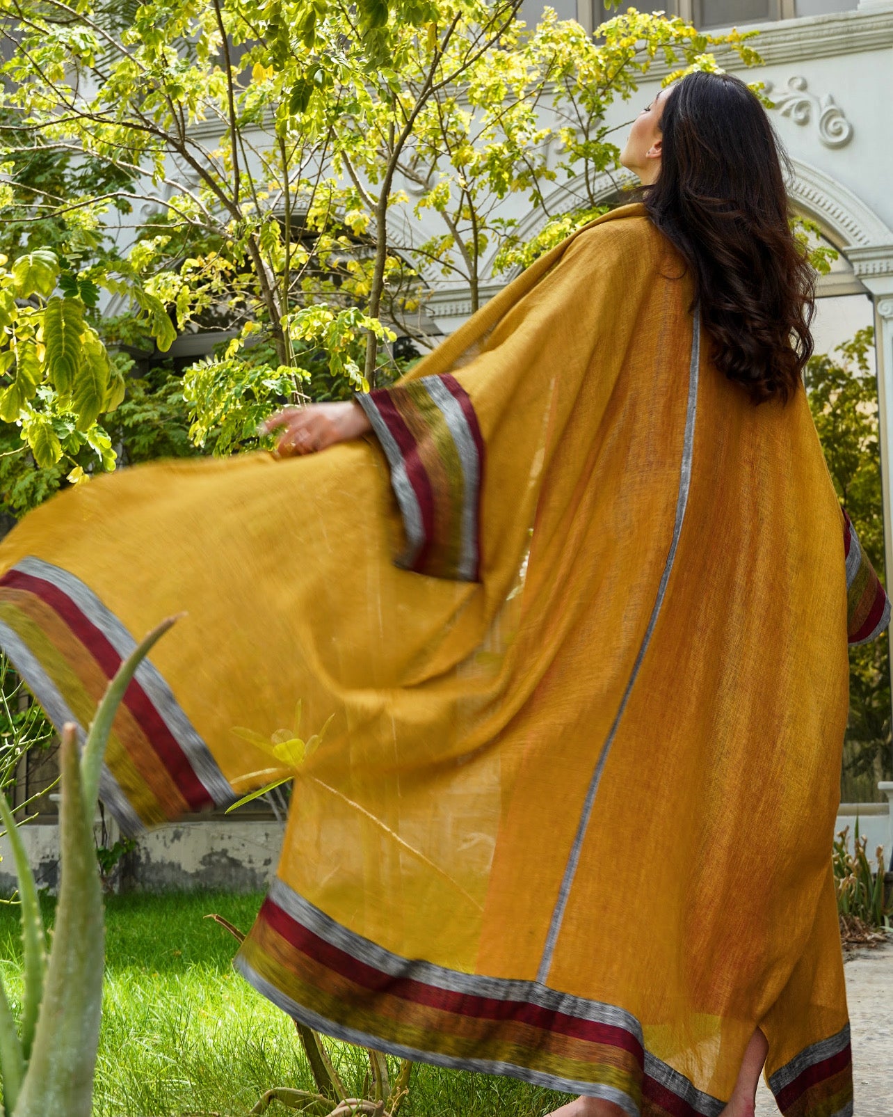 Mustered Linen Summer Abaya