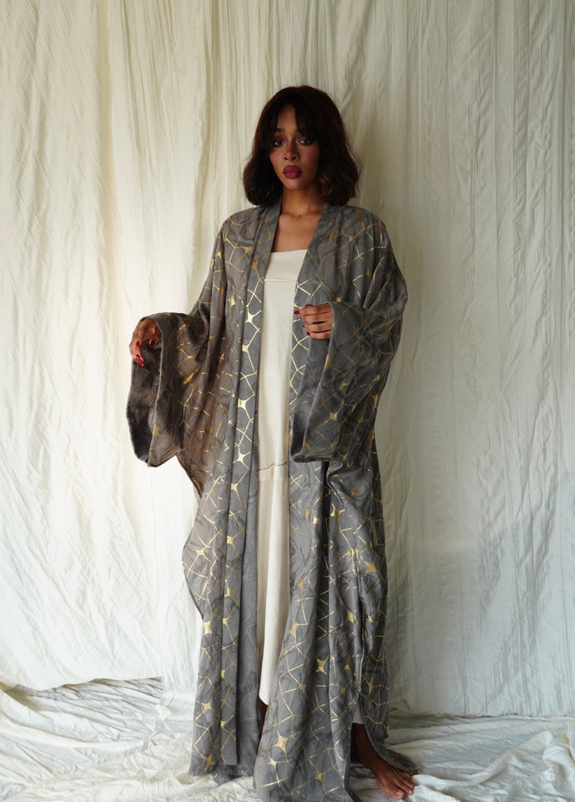 Summer washed silk abaya