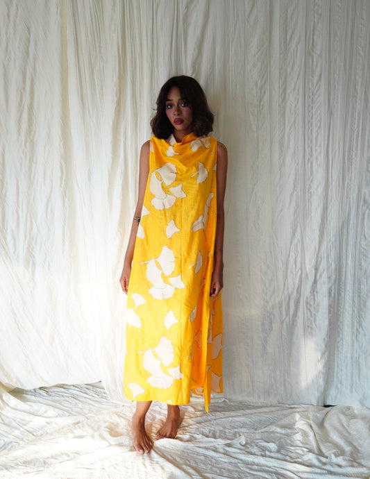 yellow floral dress