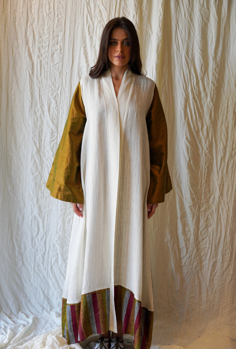Summer creamy beige abaya