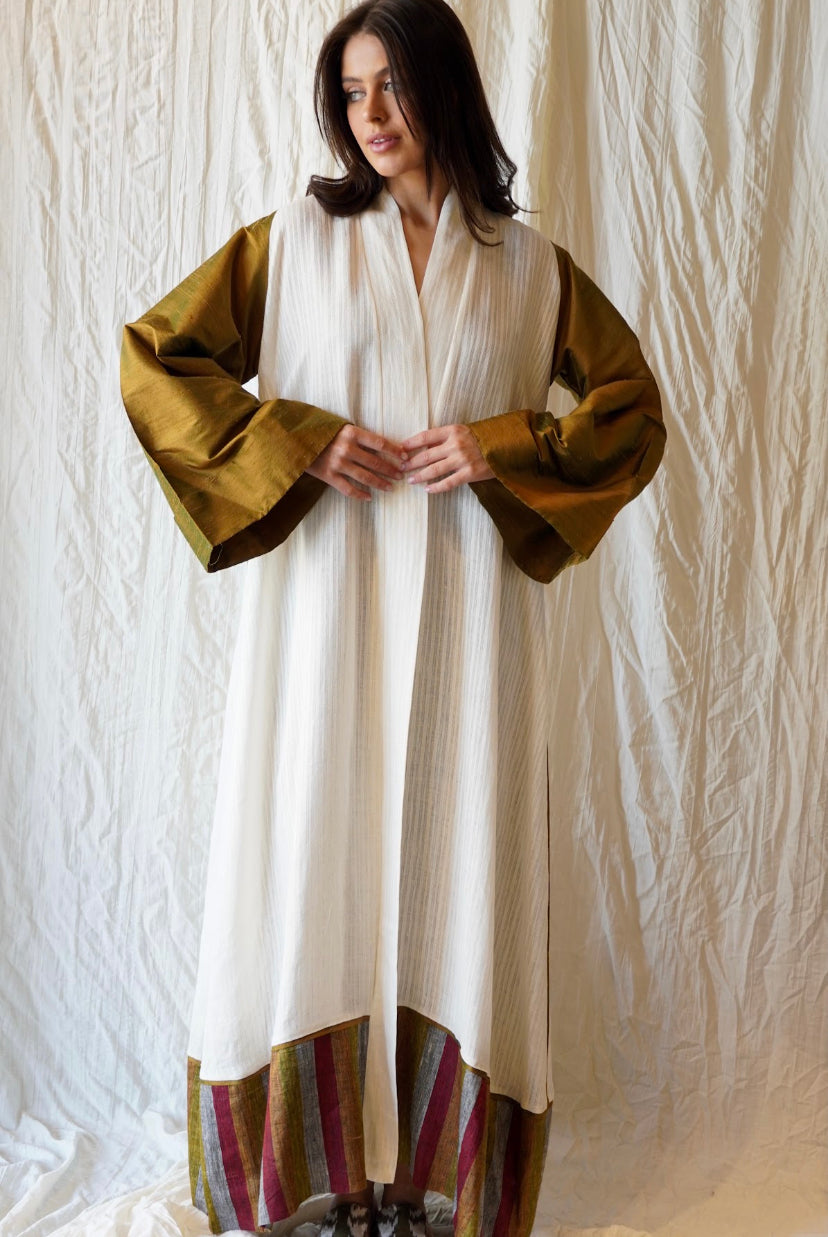 Summer creamy beige abaya
